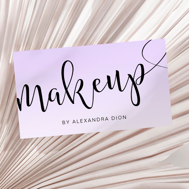 Tarjeta De Visita Caligrafía de escritura manuscrita lavanda simple (Subido por el creador)