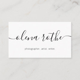 Tarjeta De Visita Caligrafía de guiones, bus profesional blanco mode