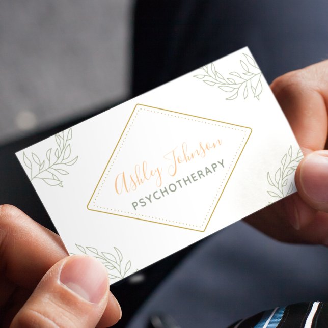 Tarjeta De Visita Caligrafía de la Bonito de asesoramiento psicotera (Subido por el creador)