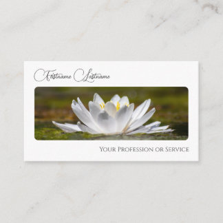 Tarjeta De Visita Caligrafía de lirio blanco noble florista QR-Code