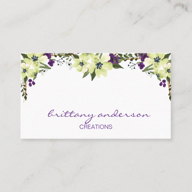 Tarjeta De Visita Caligrafía editable profesional moderna (Anverso)