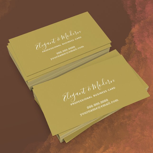 Tarjeta De Visita caligrafía elegante de escritura a mano polvorient (elegant & modern)