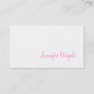 Tarjeta De Visita Caligrafía femenina minimalista profesional