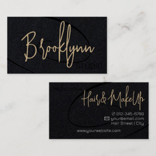 Tarjeta De Visita Caligrafía Firma Profesional Hair Studio