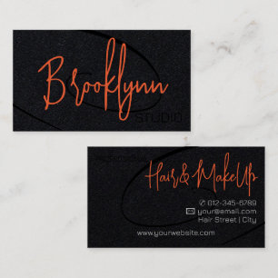 Tarjeta De Visita Caligrafía Firma Profesional Hair Studio