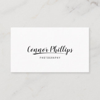Tarjeta De Visita Caligrafía manuscrita simple de escritura y Swoosh