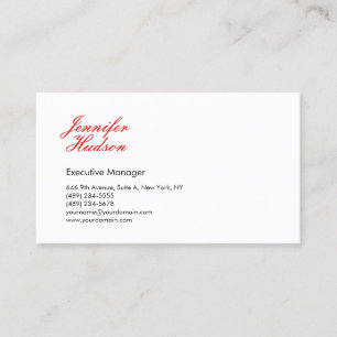 Tarjeta De Visita Caligrafía minimalista moderna y profesional de co