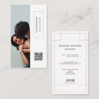 Tarjeta De Visita Caligrafía moderna minimalista para fotografía