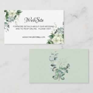 Tarjeta De Visita Caligrafía simple Boda floral de vegetación rústic