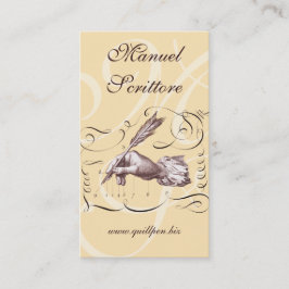 Tarjeta de visita caligráfica para el escritor,