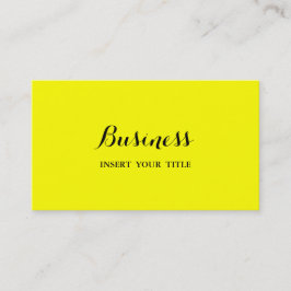 Tarjeta De Visita Caligráfico elegante amarillo Minimalista moderno