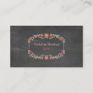 Tarjeta De Visita Calkboard PixDezines+Flores Petite