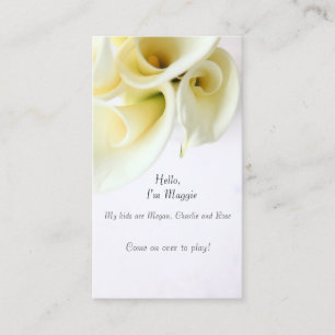 Tarjeta De Visita Calla coge con espacio de texto