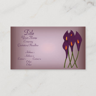 Tarjeta De Visita Calla Lilies (Púrpura)
