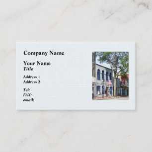 Tarjeta De Visita Calle con bandera americana Alexandria VA