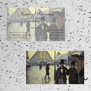 Tarjeta De Visita Calle de París, día lluvioso de Gustave Caillebott