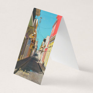 Tarjeta De Visita Calle Empedrada de San Juan Antiguo Fotografía