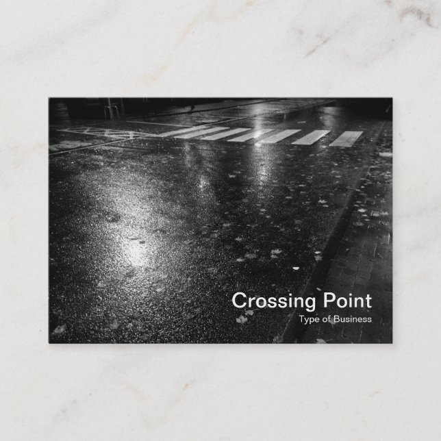 Tarjeta De Visita Calle Otoño Occidental de noche (Anverso)