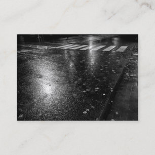 Tarjeta De Visita Calle Otoño Occidental de noche