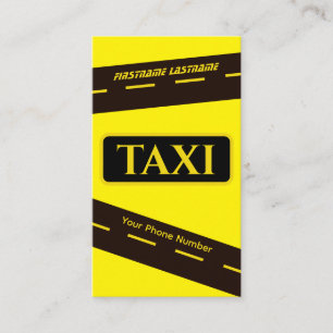 Tarjeta De Visita Calles de la ciudad de TAXI para taxista