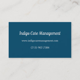 Tarjeta De Visita Calligrafía Elegante Océano Azul