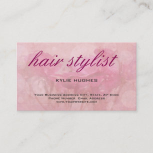 Tarjeta De Visita Calligrafía rosa clásica floral Hair Stylist