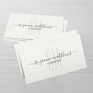 Tarjeta De Visita Calligraphy Handwritten Modern Minimalistic