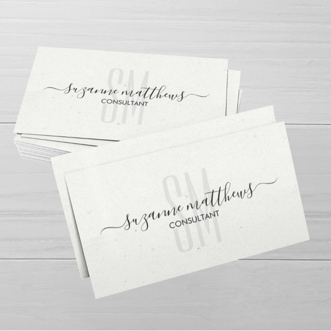Tarjeta De Visita Calligraphy Handwritten Modern Minimalistic (Subido por el creador)