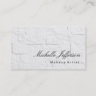 Tarjeta de visita Calligraphy Makeup Artist Wall B