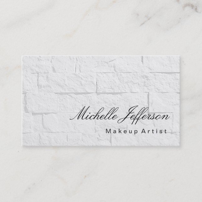 Tarjeta de visita Calligraphy Makeup Artist Wall B (Anverso)