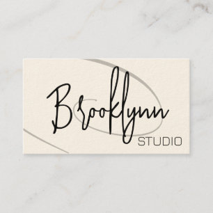 Tarjeta De Visita Calligraphy Profesional Moderno Hair Studio Twirl