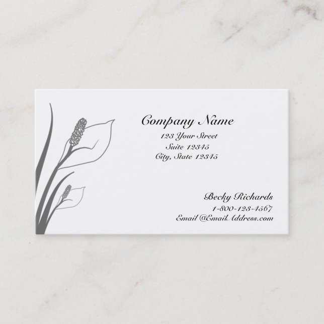 Tarjeta De Visita Cally Lilies Business Cards (Anverso)