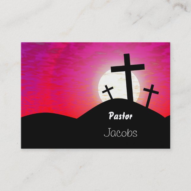 Tarjeta De Visita Calvary, pastor, Jacobs (Anverso)