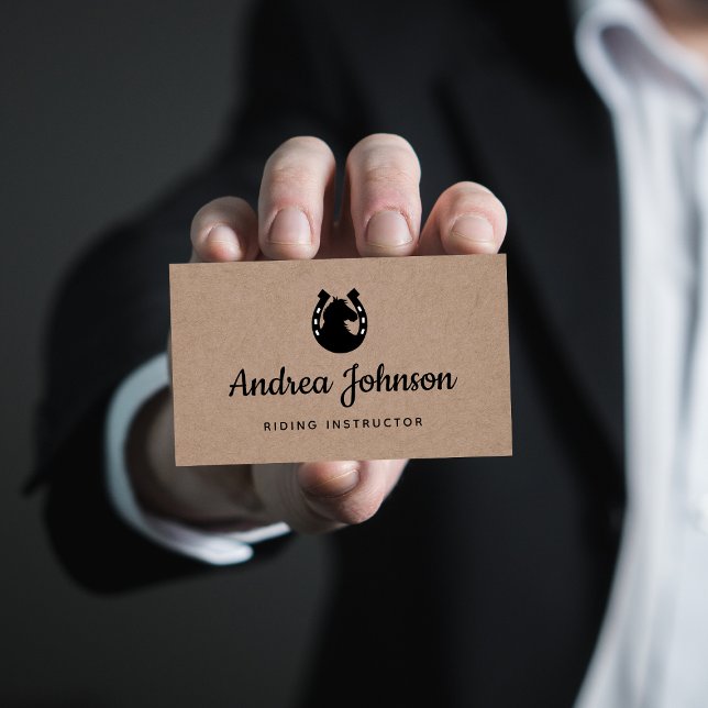 Tarjeta De Visita Calzado de caballos Marrón Papel de Kraft Hopsebac (Subido por el creador)