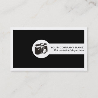 Tarjeta De Visita Cámara de fotógrafos blancos y negros