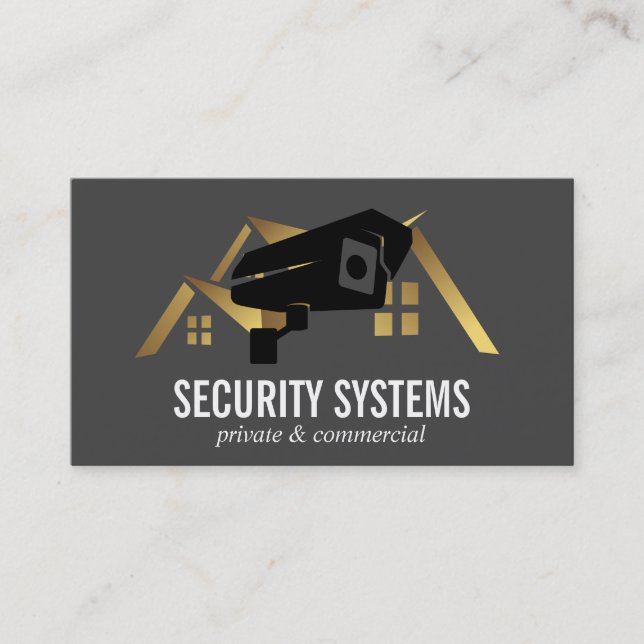 Tarjeta De Visita Cámara de seguridad | House Roof (Anverso)