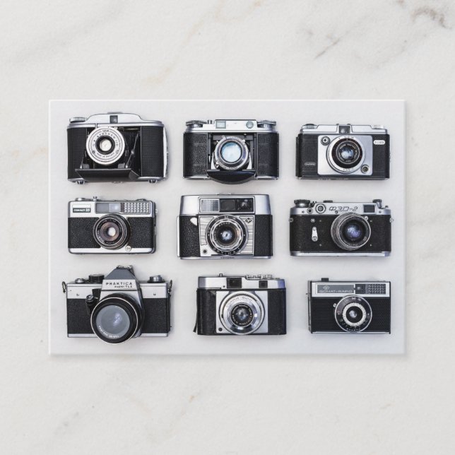 Tarjeta De Visita Cámara de vintage (Anverso)