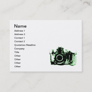 TARJETA DE VISITA CÁMARA DE VISION DE LA RADIOGRAFÍA - VERDE