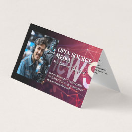 Tarjeta De Visita Cámara en conjunto de estudio