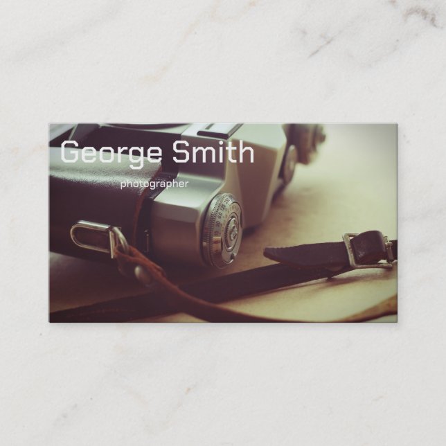 Tarjeta De Visita Cámara Retro (Anverso)