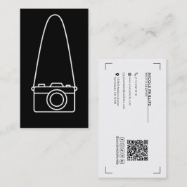 Tarjeta De Visita Cámara Simple Fotografía Caprichosa Mínima