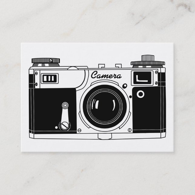 Tarjeta De Visita Cámara Vintage Rangefinder (Anverso)