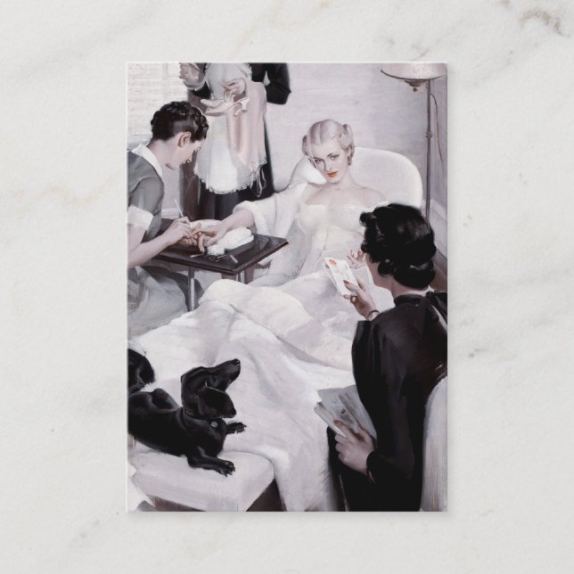 Tarjeta De Visita Cámaras de Charles Edward: Manicura (Anverso)