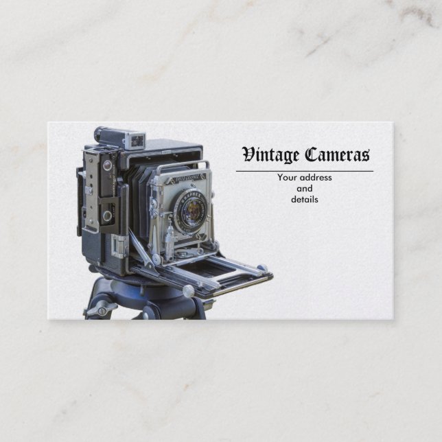 Tarjeta De Visita cámaras del vintage (Anverso)
