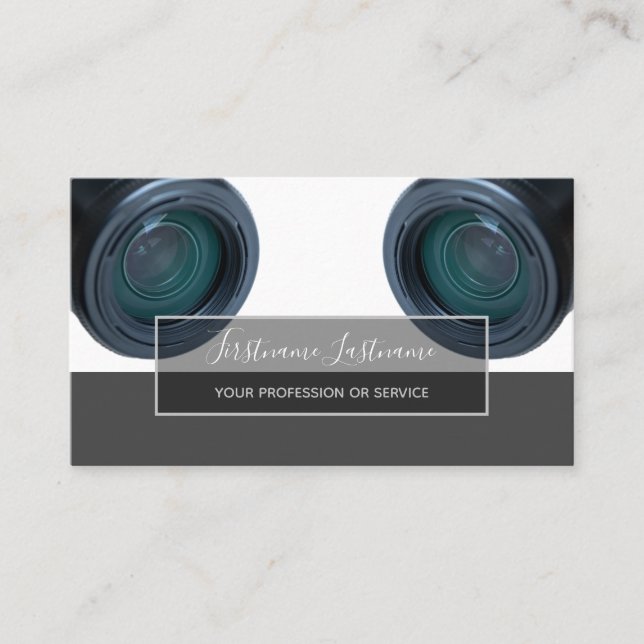 Tarjeta De Visita Cámaras réflex digitales para fotógrafos y videógr (Anverso)