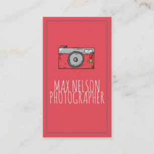 Tarjeta De Visita Cámaras Retro Fotografía Fotógrafo