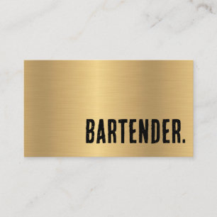 Tarjeta De Visita Camarero de oro falso Premier