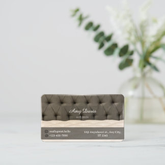 Tarjeta De Visita camas blandas y minimalismo de almohadas