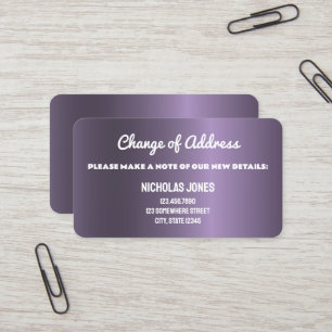 Tarjeta De Visita Cambio de dirección Hermoso