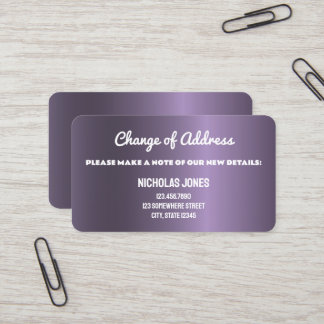 Tarjeta De Visita Cambio de dirección Hermoso